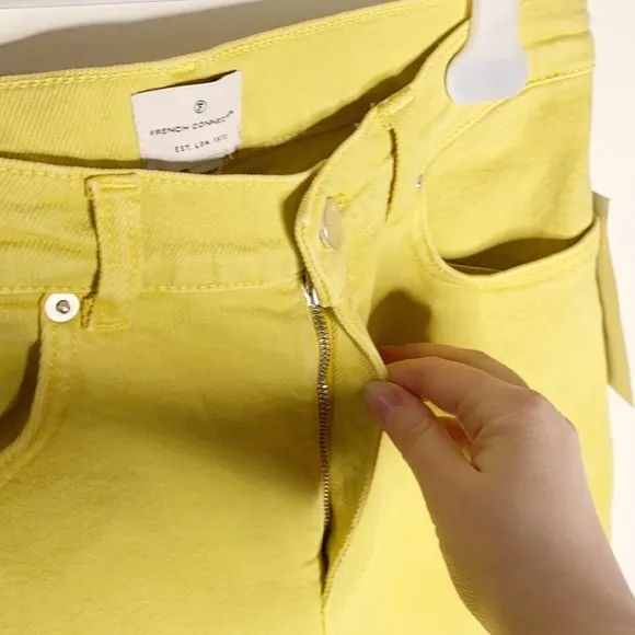 French Connection Dark citron slim ankle jeans size 6