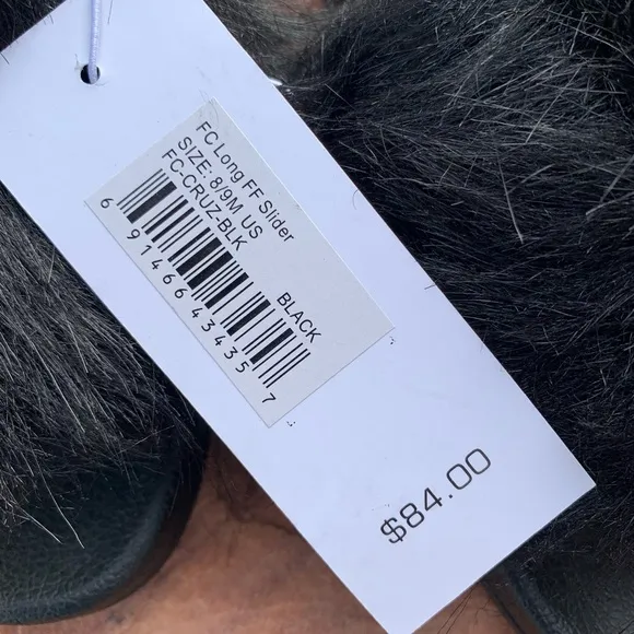French Connection Faux Fur Slides size 8/9