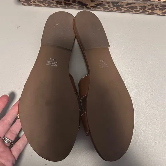 FRENCH SOLE Cognac Leather Alibi Sandals