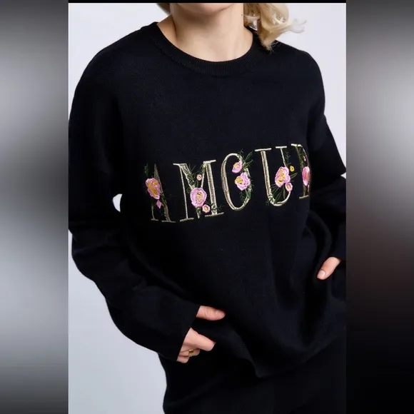 FROM PARIS FRANCE CHIC AMOUR VISCOSE BLEND SWEATER