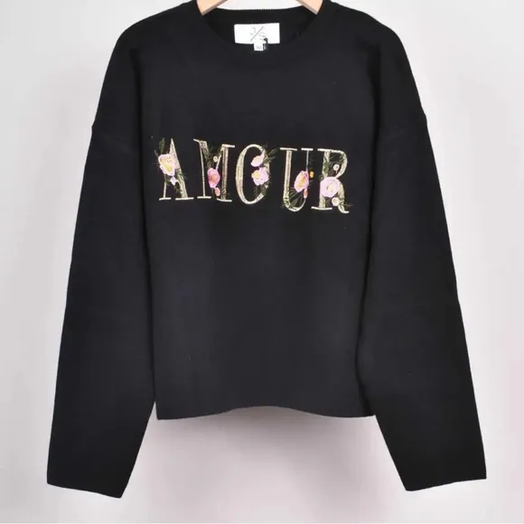 FROM PARIS FRANCE CHIC AMOUR VISCOSE BLEND SWEATER