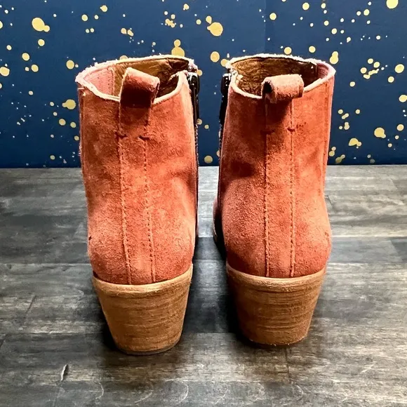 Frye Alton Chelsea Rosewood Suede Zip Ankle Boots Size 8.5