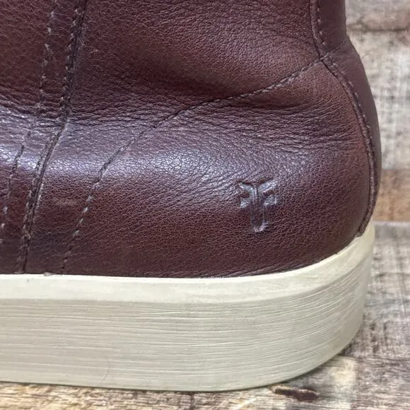 Frye Beacon Inside Zip Brown Leather Boots Size 9