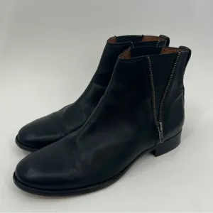 Frye Carly chelsea black leather ankle boots