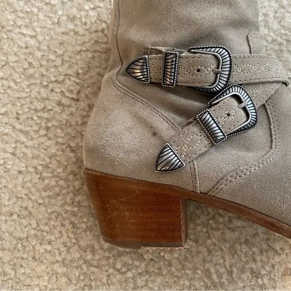 Frye Ellen Zip Side Buckle Boots
