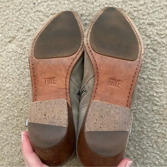 Frye Ellen Zip Side Buckle Boots