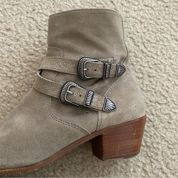 Frye Ellen Zip Side Buckle Boots