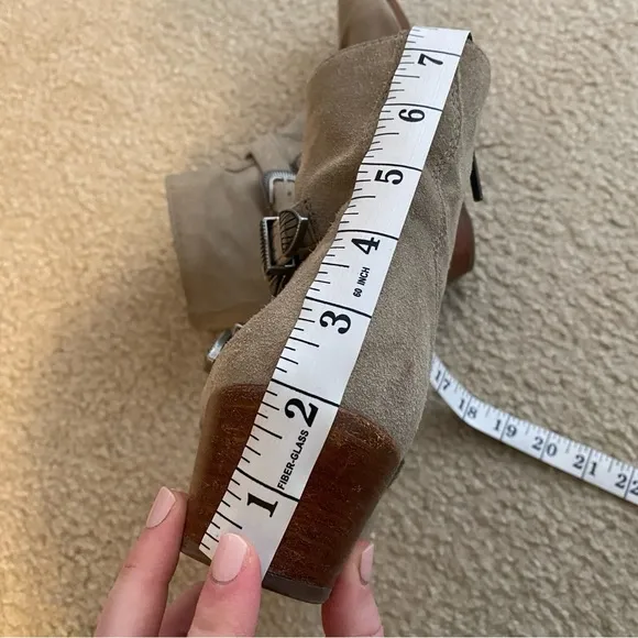 Frye Ellen Zip Side Buckle Boots