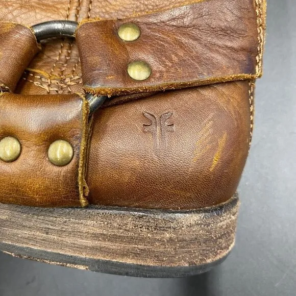 Frye Full Back Zip Brown Boots Women's Size 6