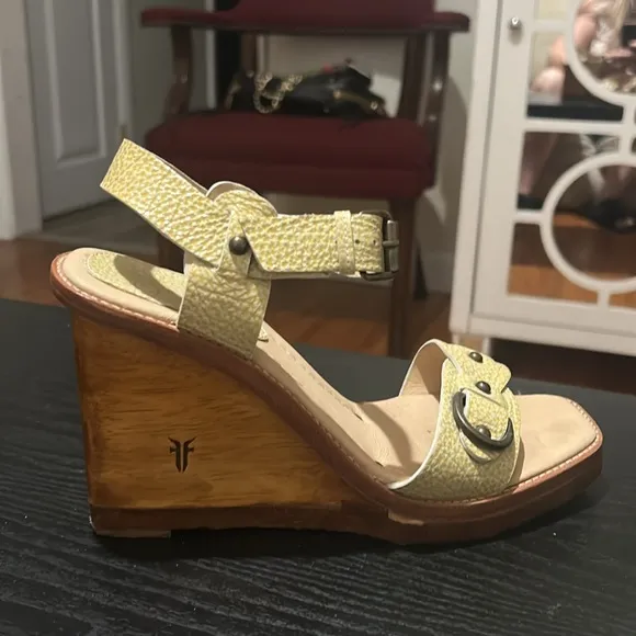 Frye Leather Wedge Sandals