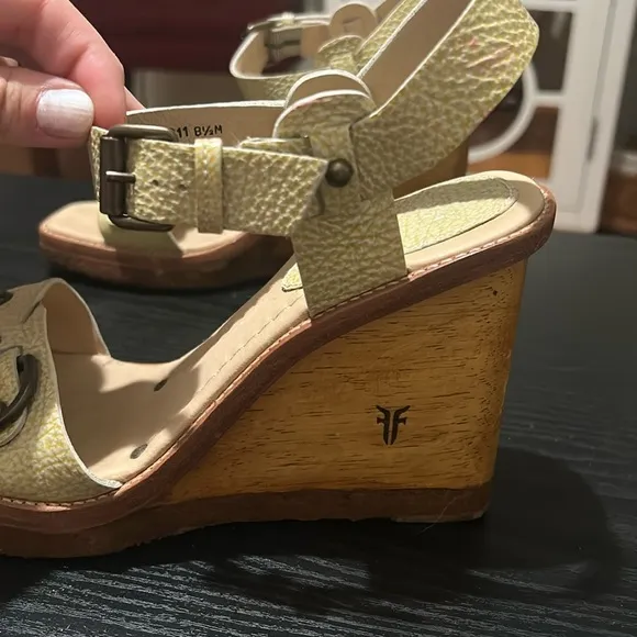 Frye Leather Wedge Sandals