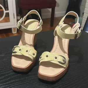Frye Leather Wedge Sandals