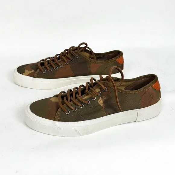FRYE Ludlow Low Camo Canvas Lace up Sneakers