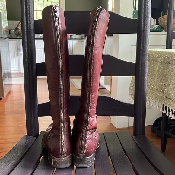 Frye Melissa Redwood Stud Back Zip Boots