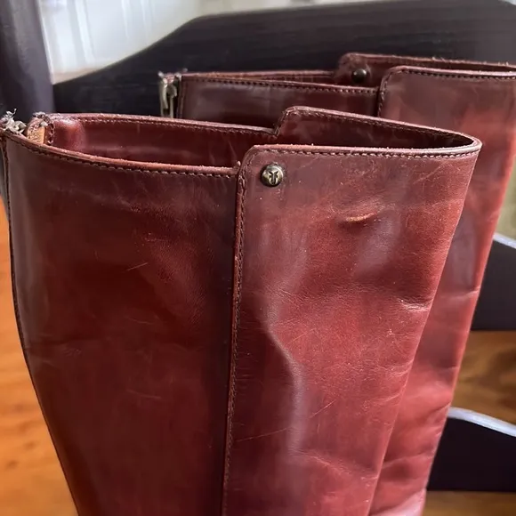 Frye Melissa Redwood Stud Back Zip Boots
