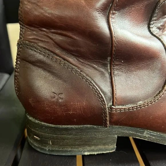 Frye Melissa Redwood Stud Back Zip Boots