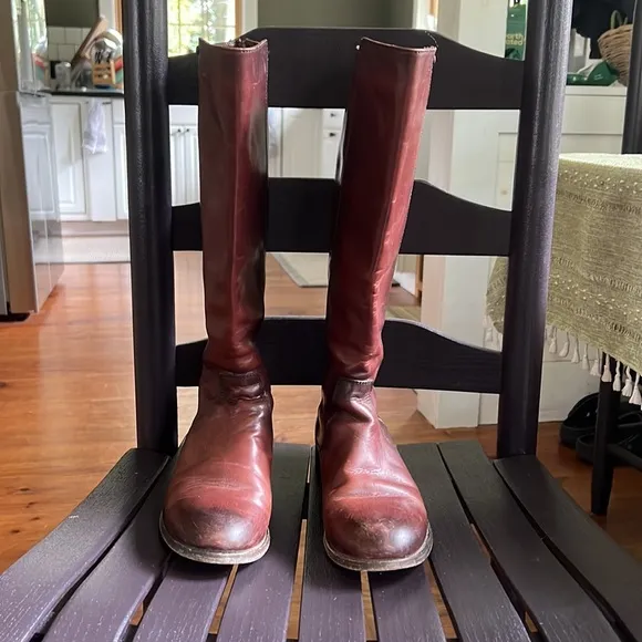 Frye Melissa Redwood Stud Back Zip Boots