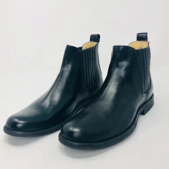 Frye Phillip Chelsea Black Leather Boots EUC