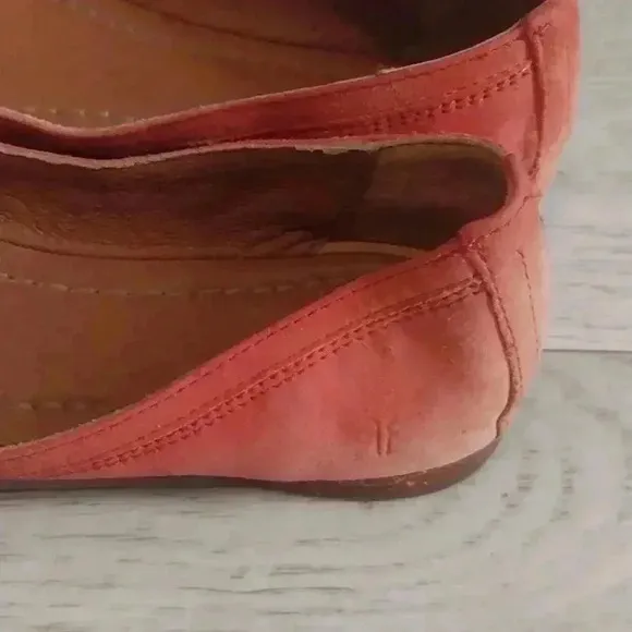 Frye Suede Coral Carson Ballet Flats Size 7