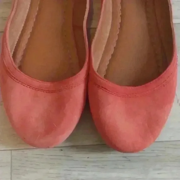 Frye Suede Coral Carson Ballet Flats Size 7