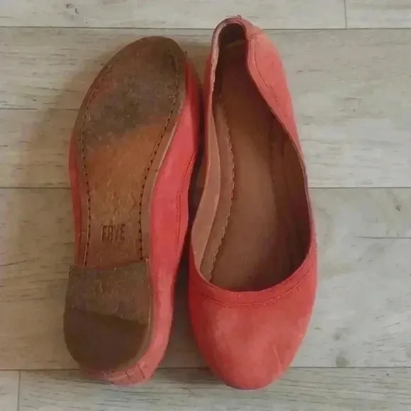 Frye Suede Coral Carson Ballet Flats Size 7