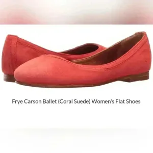 Frye Suede Coral Carson Ballet Flats Size 7