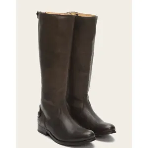 Frye Melissa  Chocolate Button Back Zip Boots Size 7