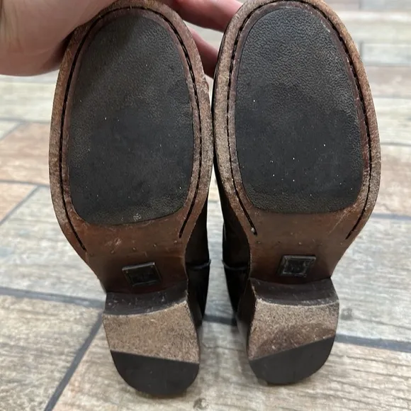 Fyre‎ Women’s Dark Brown Leather Lynn Moto Chelsea Boots