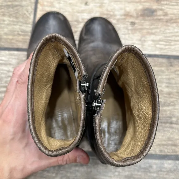 Fyre‎ Women’s Dark Brown Leather Lynn Moto Chelsea Boots