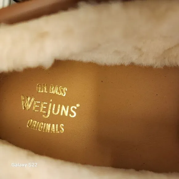 G. H Bass &quot;Whitney&quot; Shearling Whiskey Loafers. NIB. Size 10