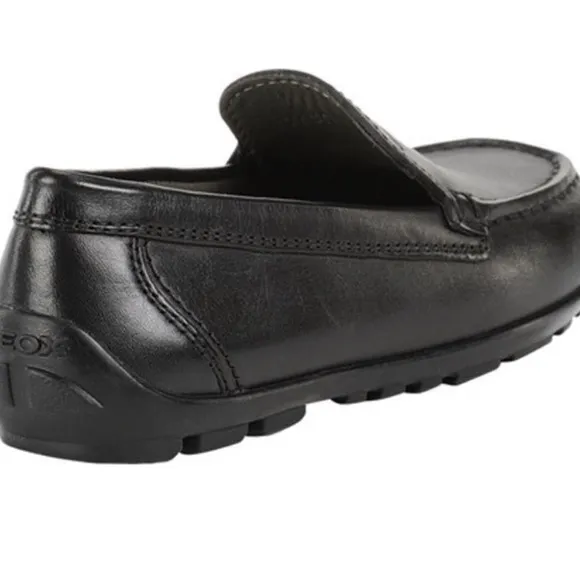 GEOX FAST MOCASSIN PREMIUM LEATHER PLAIN SLIP ON LOAFERS