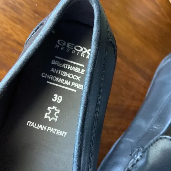 GEOX FAST MOCASSIN PREMIUM LEATHER PLAIN SLIP ON LOAFERS