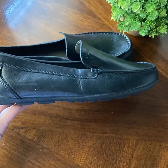 GEOX FAST MOCASSIN PREMIUM LEATHER PLAIN SLIP ON LOAFERS