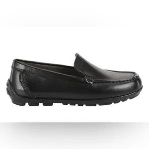 GEOX FAST MOCASSIN PREMIUM LEATHER PLAIN SLIP ON LOAFERS
