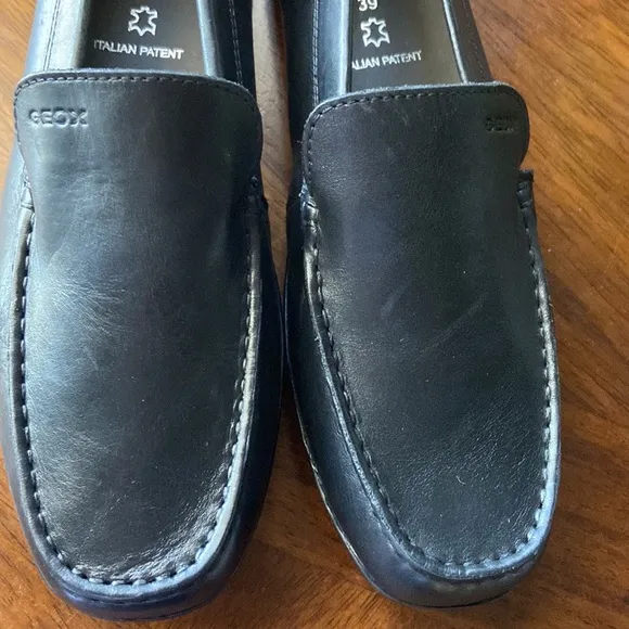 GEOX FAST MOCASSIN PREMIUM LEATHER PLAIN SLIP ON LOAFERS