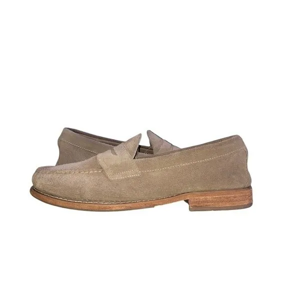 G.H. Bass &amp; CO. Weejuns Kensington Taupe Suede Slip-On Penny Loafers