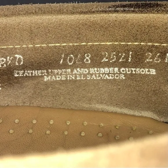 G.H. Bass &amp; CO. Weejuns Kensington Taupe Suede Slip-On Penny Loafers