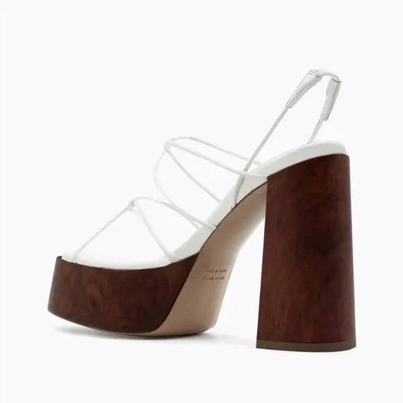 Gia Borghini x RHW Rosie 28 Leather Knotted Strappy Chunky Platform Sandals 40