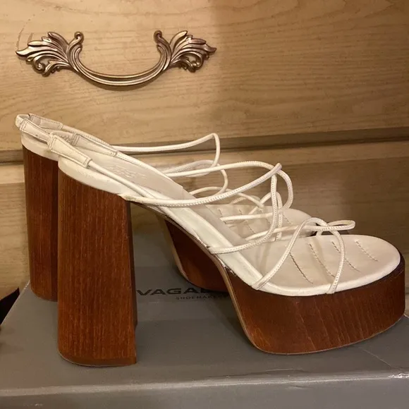 Gia Borghini x RHW Rosie 28 Leather Knotted Strappy Chunky Platform Sandals 40