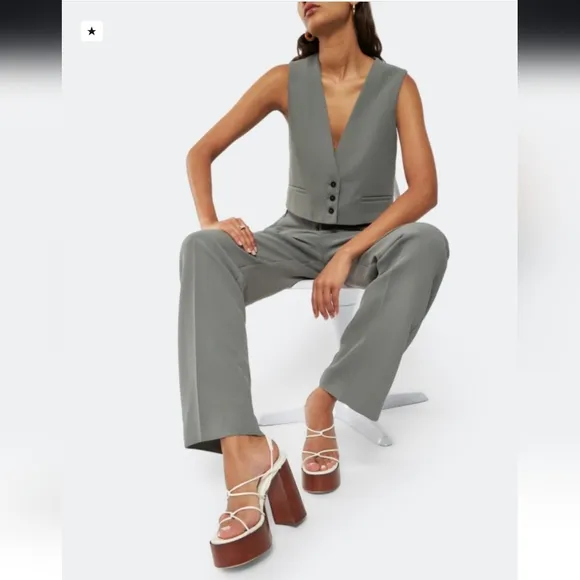 Gia Borghini x RHW Rosie 28 Leather Knotted Strappy Chunky Platform Sandals 40