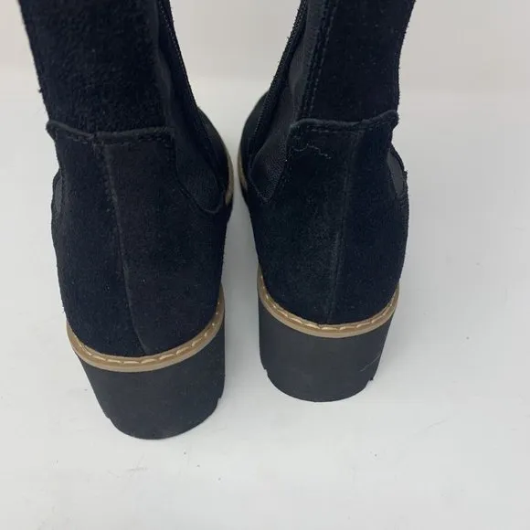 Giani Bernini Valensiaf 10014107800 Boots Womens 6.5M Black Suede Side Zip S0544