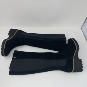 Giani Bernini Valensiaf 10014107800 Boots Womens 6.5M Black Suede Side Zip S0544