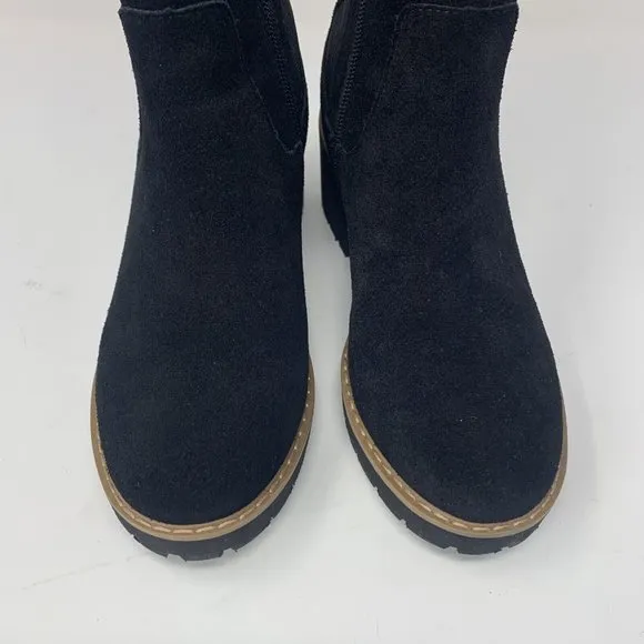 Giani Bernini Valensiaf 10014107800 Boots Womens 6.5M Black Suede Side Zip S0544