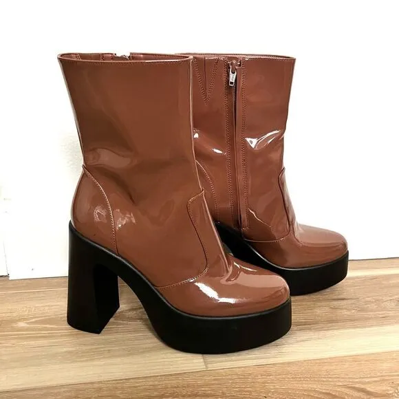 GIANNI BINI Levi Tate Platform Mid Boots Size 8.5