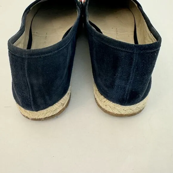 Giuseppe Zanotti Black Embellished Espadrilles Flats Shoes Suede Size 41 (US 10)
