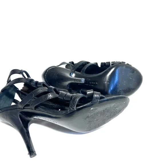 Givenchy. Embossed black caged sandals