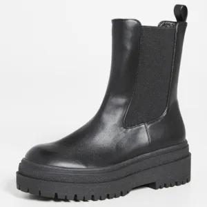 Good American Chelsea Combat Pull  On Black Boots Size 9.5,8,5.5 Women's