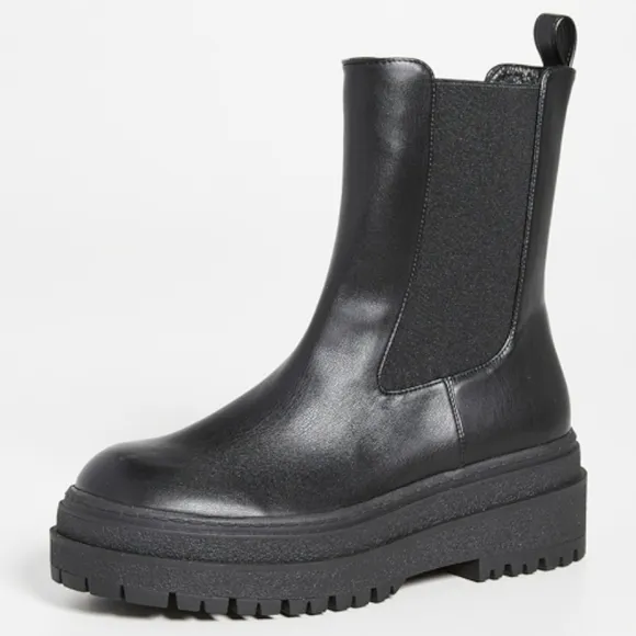 Good American Chelsea Combat Pull  On Black Boots Size 9.5,8,5.5 Women's