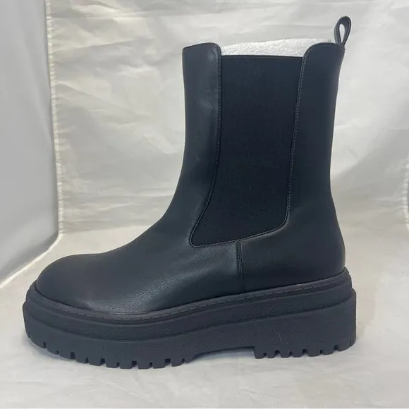 Good American Combat Boot Chelsea Black Womens 10 1/2