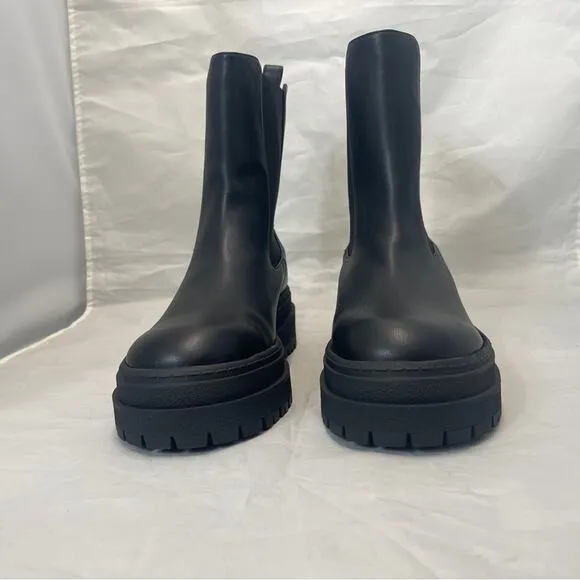 Good American Combat Boot Chelsea Black Womens 10 1/2
